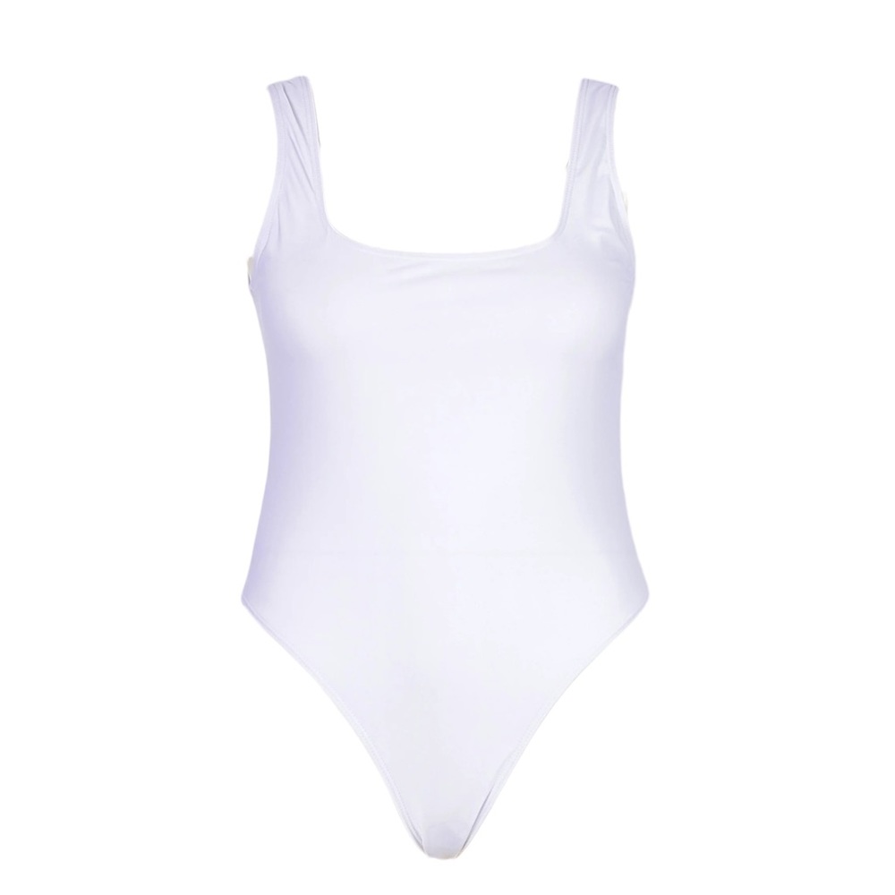 boohoo Plus Essentials Square Neck Swimsuit